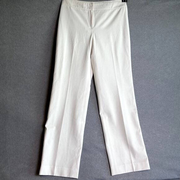 Talbots Off-White Petite Women's Classic Career Trousers Dress Pants Size 2P - Picture 1 of 4